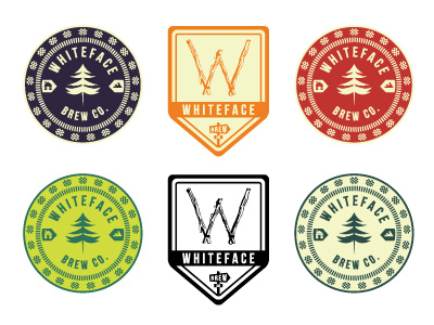 Whiteface Brewing Company beer brewery brewery logo illustration logo development