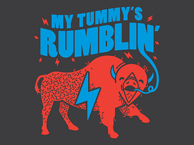 My Tummy's rumblin' apparel buffalo illustration my tummys rumblin nba okc thunder playoffs shirt speech bubble thunder