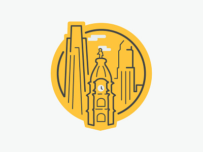 Something About Urbanism badge icon philadelphia skyline