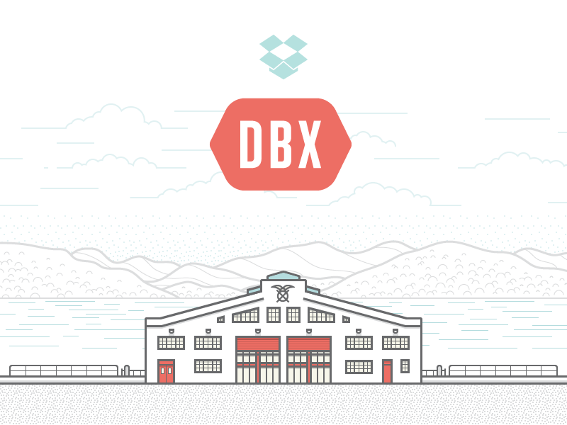 Dropbox DBX Save The Date bay boasts brand building clouds conference illustration logo mountains nature pattern san francisco seamless ship vector vintage water