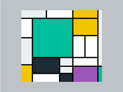 Trendy Mondrian art de stijl flat ui illustrator mondrian