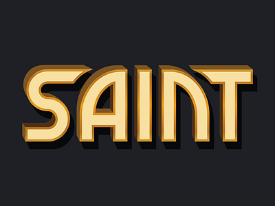 Saint art deco typo