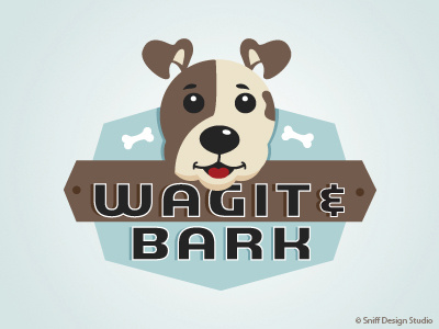 Pet Business Logo Design Wagit & Bark - UK bark cute dog dog logo pet pet business branding pet care boutique pet logo pet retail pet store playful retro united kingdom vintage wag