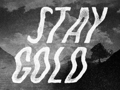 Stay branding design dust grain noise old television typography vintage warp worn