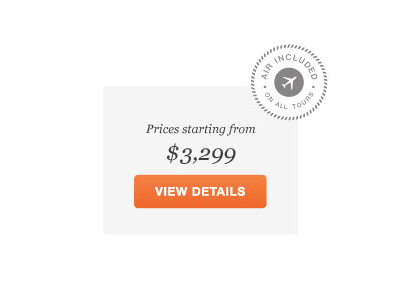 Price + Cta UI for Go Ahead Tours call to action clean minimal view details button