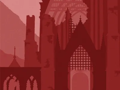 Battle castle color digital harry potter hogwarts illustration red