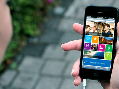 Oficial Andalucia tourism mobile website jquery metro mobile style tourism website