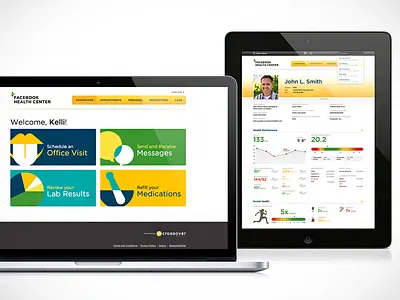 Facebook Health Center Web Apps css dashboard design html ui ux web