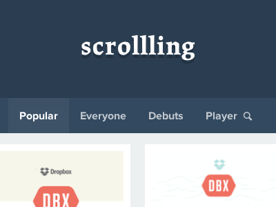 Scrollling UI Concept [WIP] dribbble ui ux