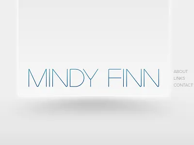 MindyFinn.com Shadow & Backlight glow shadow web design
