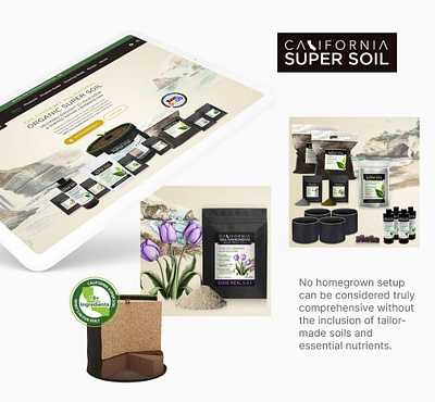 California Super Soil Website Design ecommerce graphic design photoshop ui ux website design