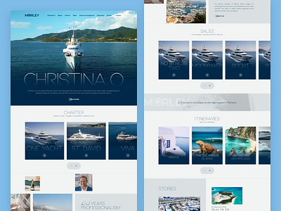 Morley website clean design luxury responsive design travel webdesign yacht yacht brokerage