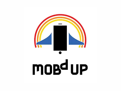 Mobile Conference logo (WIP) conference identity iphone logo mobile rainbow retro rocket