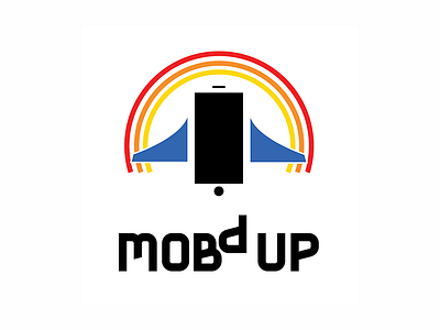Mobile Conference logo (WIP) conference identity iphone logo mobile rainbow retro rocket