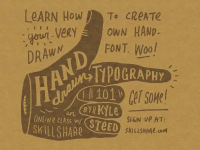 Hand-Drawn Typography 101 hand drawn skillshare typography