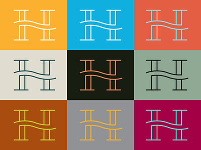 Logo Concept: H color options h history logo concept unused