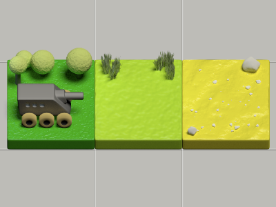 Tank and Tiles 3d art game tank tile