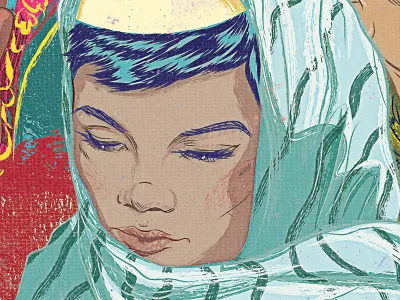 UN Rights of the Child poster 22 boy grunge illustration illustrator muslim photoshop poster refugee retro vector rights of the child un vintage