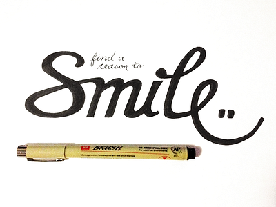 Smile - Finished Handlettering handlettering quote smile song lyrics