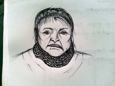 Just a doodle doodle ink old lady pen sketch sketchbook