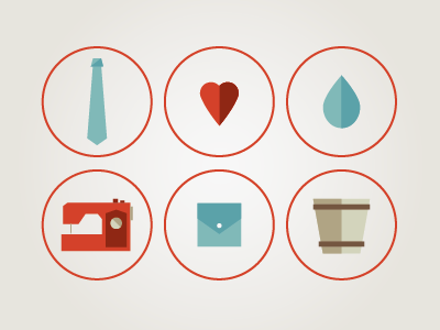 Coming Soon bucket geometric heart icons illustration love sarah thomas sewing machine simple social cause tie wallet water