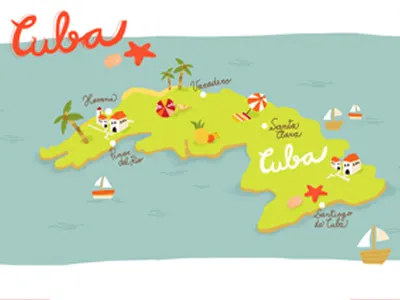 Mapping the World! cuba illustration editorial illustration illustrated map illustration map