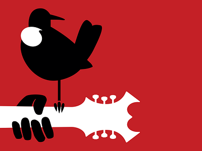 NZ Rockstock illustration red rock tui