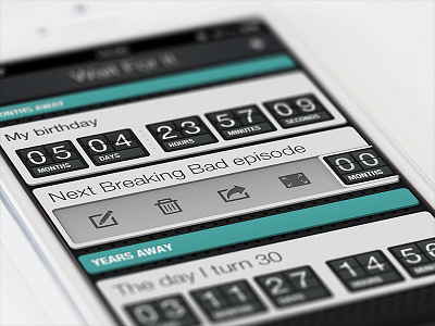 Wait For It app countdown interface ios iphone timer ui
