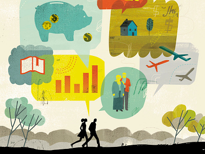 Wells Fargo Mag design editorial illustration