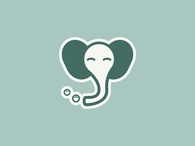 Bubbles cute elephant pastel rebrand