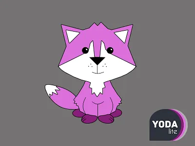 YODA Lite Fox WIP character character drawing character illustration company mascot drawing fox fox character fox mascot illustration mascot purple fox yoda yoda lite