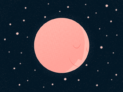 now with more star stuff... full illustration moon pink spring stars
