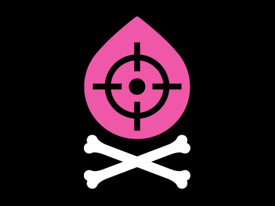 Bonusball adam hanson bones branding crossbones design drip drop identity illustration logo mark paintball sight target vector