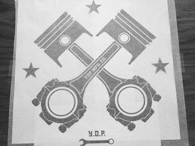 Piston Block Print block car lino piston print stars