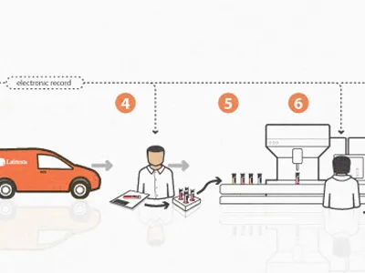 Cholesterol test info graphic infographic user journey