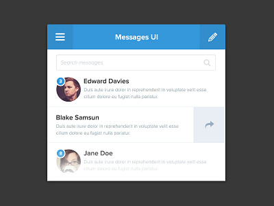 MessagesUI betraydan design flat flatui messages palette ui widget