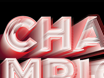 Championship Football 3d championship design font design football kyle wilkinson lettering red soccer type design typography white dmsqd