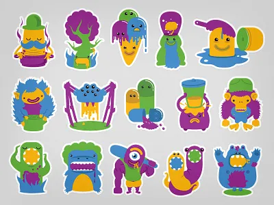 monsters color illustration kawaii monster navot porat wix