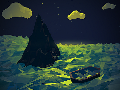 peace at night 4d cinema cinema4d darts dartsgraph lowpoly night peace