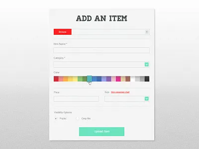 Item Upload fashion image upload file upload ui upload