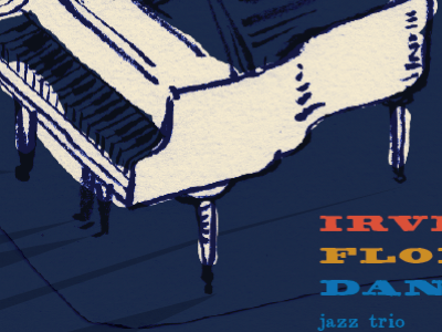 Piano Man illustration lau giraudo type