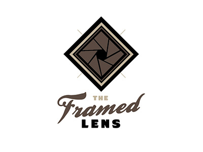 Framed Lens 2 camera frame logo script