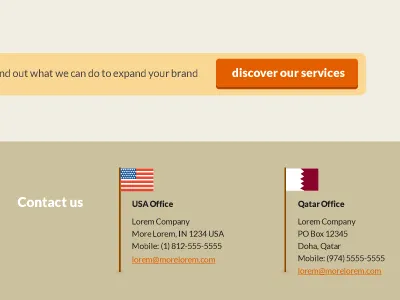 Flags Footer flags footer