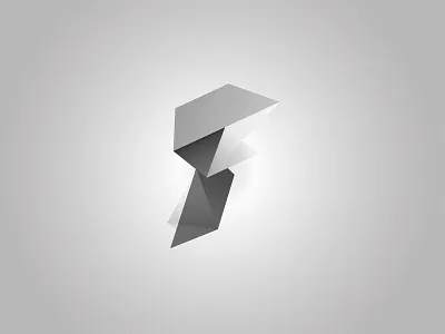 Logo Process - F bw byn degradados f geometric geometrico gradients grayscale greyscale gris logo poligono polygon