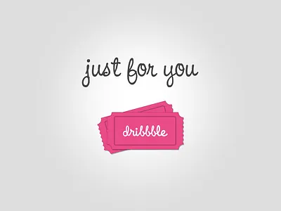 Dribbble Invites 2 dribbble gray invite pink ticket two