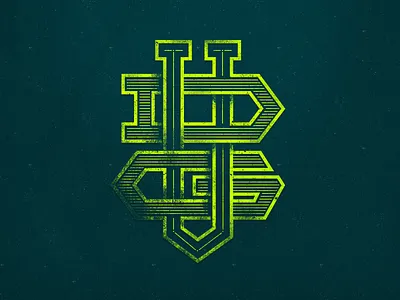 VDG emblem grunge logo monogram