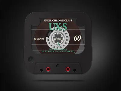 tape ios icon audio black casette desgin design icon icons ipad iphone music old style tape ui ux