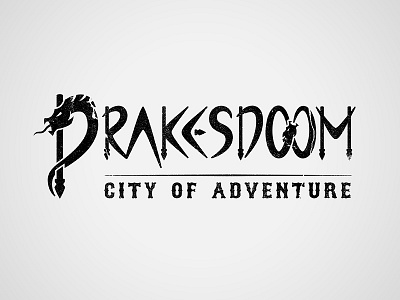 Drakesdoom: Final Logo ballista dragon drake illustrator logo photoshop rpg