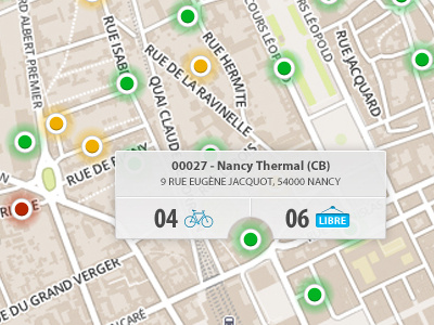 VeloNancy - Pin marker on map bike hover map marker nancy pin tooltip velo