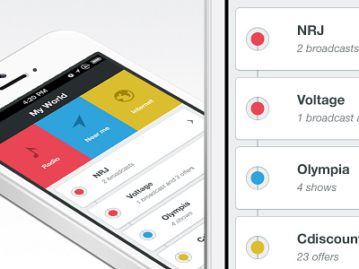 My World - Render around category clean event events icons ios iphone list listing maestrooo minimalism miwo offer offers subtle ui ux white